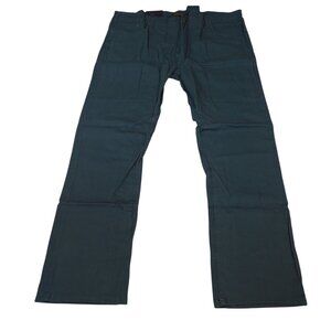 Jachs New York Men Stretch Straight Fit Twill Flat Front Pants Dark Teal 44 x 32